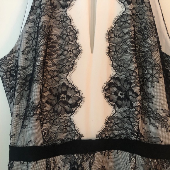 BCBG White with Black lace mini-dress - Picture 5 of 5